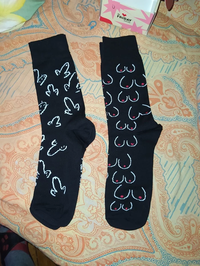 Gift from a loved one - My, Socks, The 14th of February, February 14 - Valentine's Day