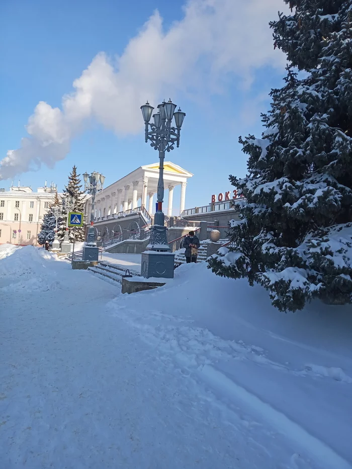 Railway station - railway station, Railway station, Winter, The photo, Orel city