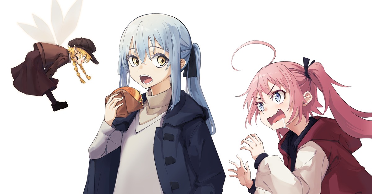 О моём перерождении в слизь сиэль арт. Римуру темпест во весь рост. Римуру темпест гарем. Милим нава и римуру. Милим нава фигурка.