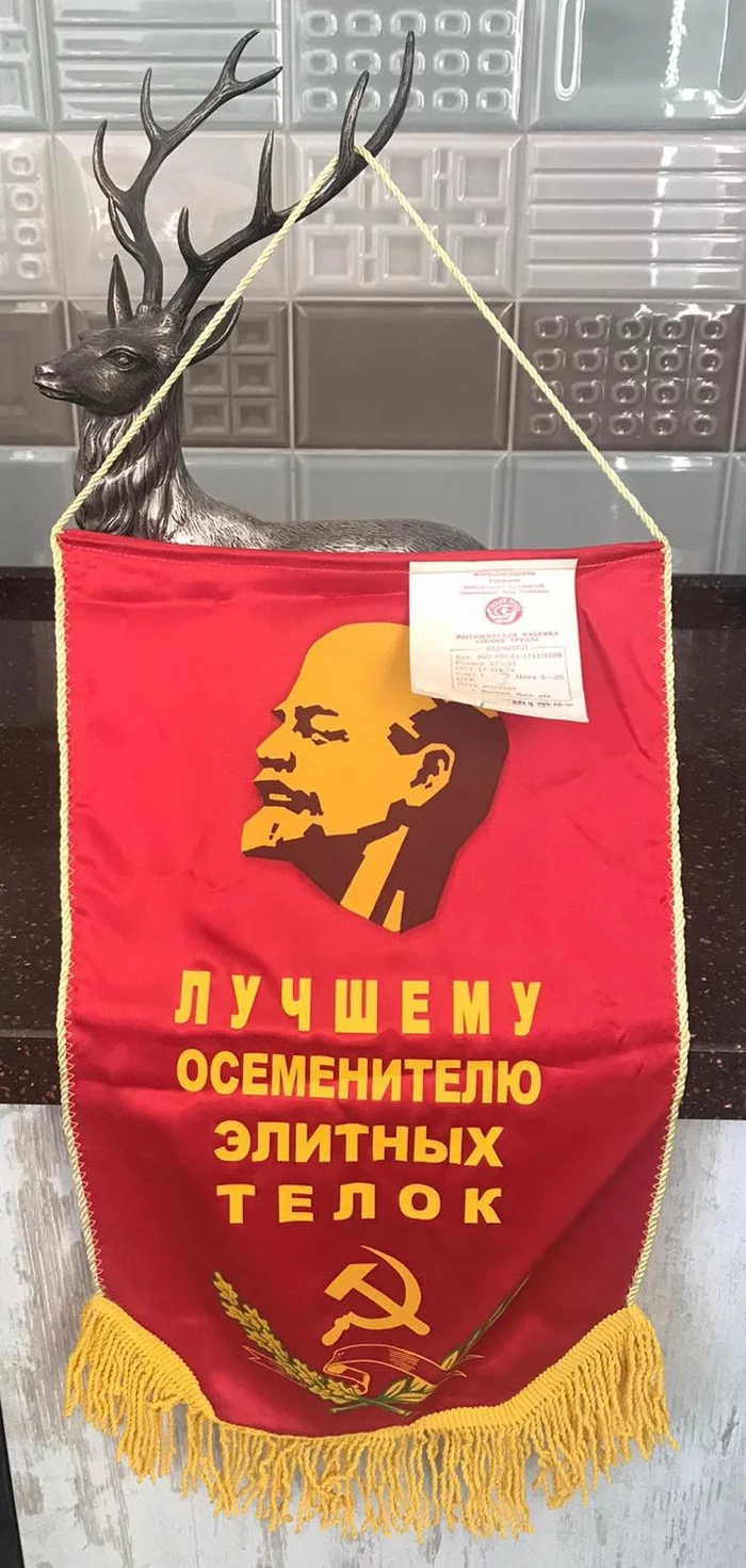 To the best inseminator of elite heifers - Heifers, Pennant, the USSR, Lenin, Longpost