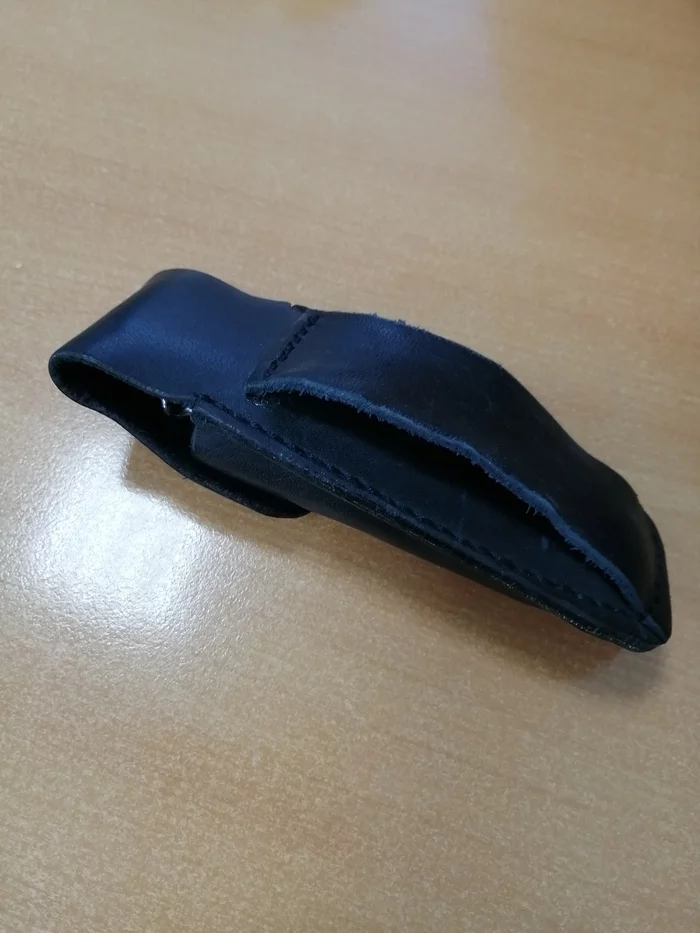 Case for a Victorinox penknife - Leather products, Case, Penknife, Longpost, Needlework with process, Natural leather