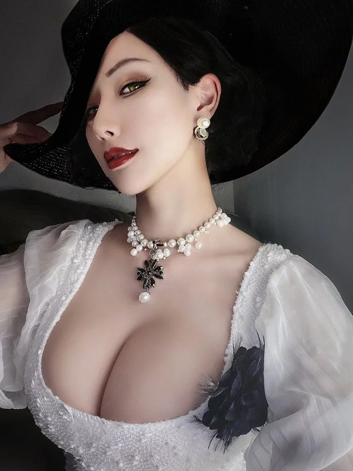 Lady Dimitrescu - NSFW, Girls, Fullness, Cosplay, Erotic, Boobs, Lady Dimitrescu - Resident Evil, Asian, Japanese, HaneAme, Longpost