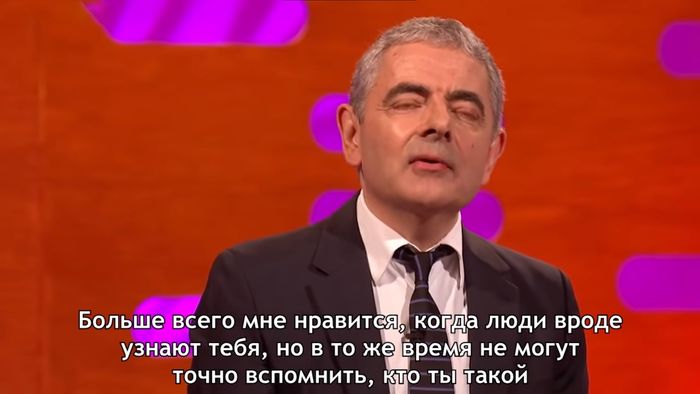 Mr Bean is that you? - Rowan Atkinson, Actors and actresses, Celebrities, Storyboard, Mr. Bean, Fans, The Graham Norton Show, Jamie Lee Curtis, , Humor, Longpost