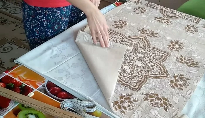 DIY eco-bag from the remnants of fabric - My, Сумка, Sewing, Master Class, With your own hands, Beads, Needlework with process, Video, Longpost
