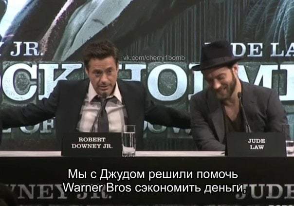 Robert Downey Jr and Jude Law are very frugal people - Robert Downey the Younger, Jude Law, Actors and actresses, Celebrities, Storyboard, Sherlock Holmes, Humor, Interview, , From the network, Robert Downey Jr.