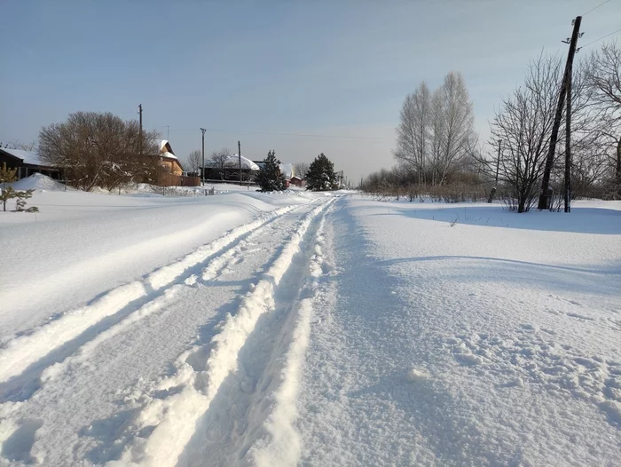 Winter village - My, Village, Winter, Russia, Longpost, The photo