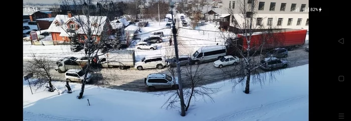 Keep your distance, they said... - My, Crash, Novosibirsk, Road accident, Wagon, The photo