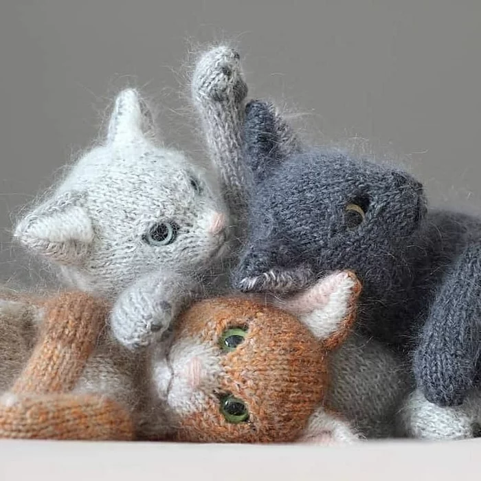 Warm cats - cat, Knitting, Knitting, Needlework, Knitted toys, Longpost, Needlework without process