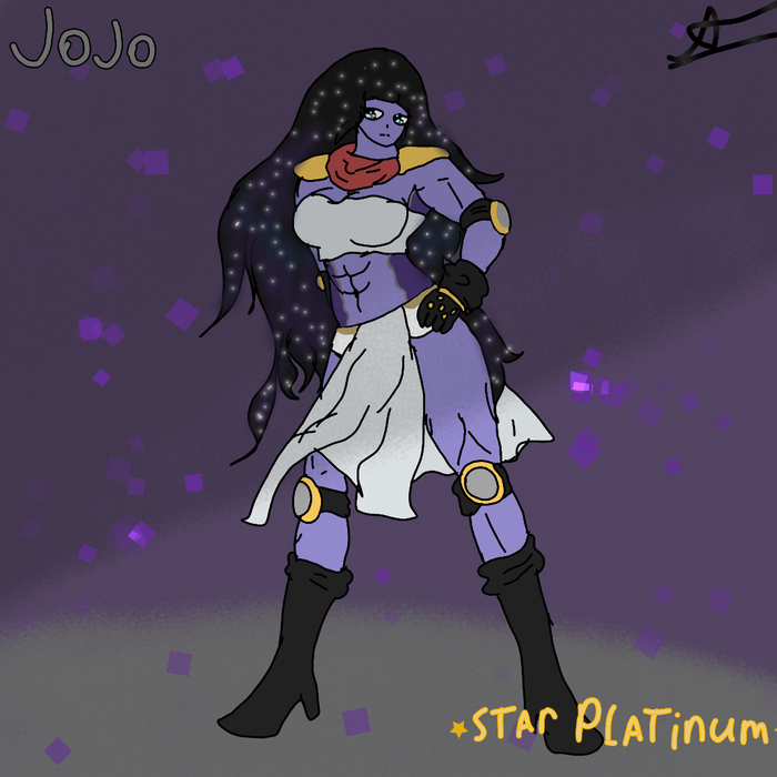    ( (),   )/Drawing star platinum (I'm new, sorry if you don't like it)