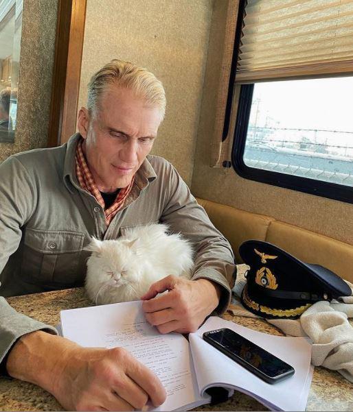 Dolph Lundgren and his cat - Dolph Lundgren, cat