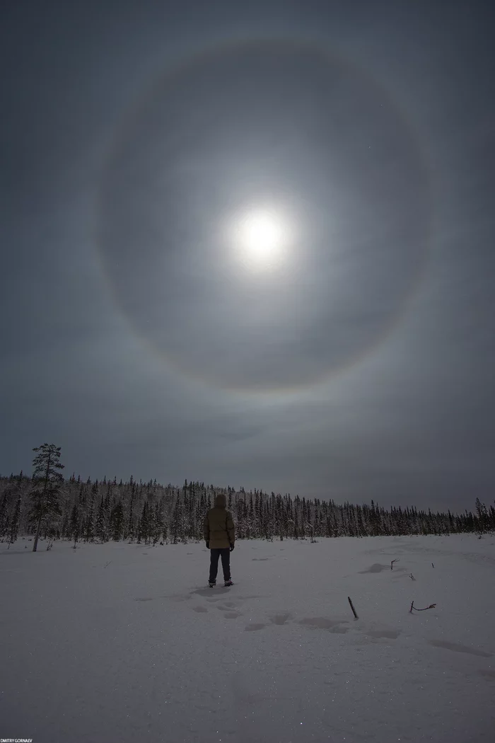 Lunar halo in Murmansk - My, Murmansk, Halo, Russia, Nature, Astronomy, Astrophoto, moon, Landscape, , Night, Kola Peninsula, North, Arctic, Murmansk region, Space, Phenomenon, Video, Longpost