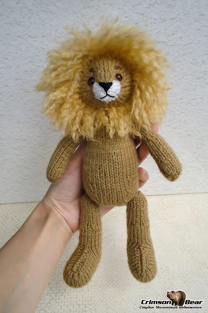 a lion - My, Toys, Knitting, Lion cubs, Needlework without process, Soft toy, Longpost