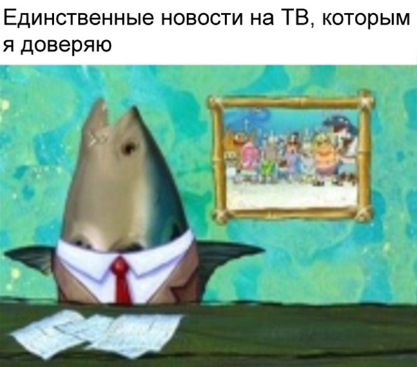 Children don't watch TV - news, Confidence, SpongeBob, The television, Picture with text, Memes, Humor