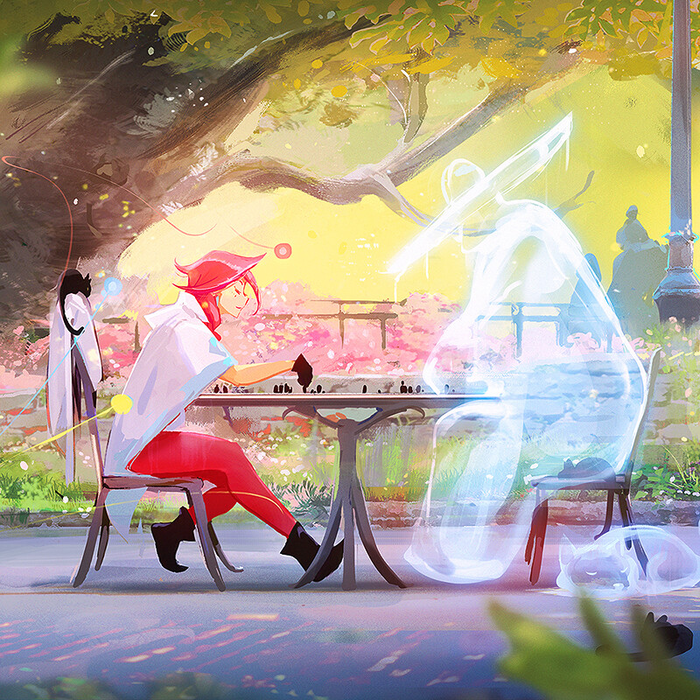 Chess Time , , Anime Art, Rossdraws