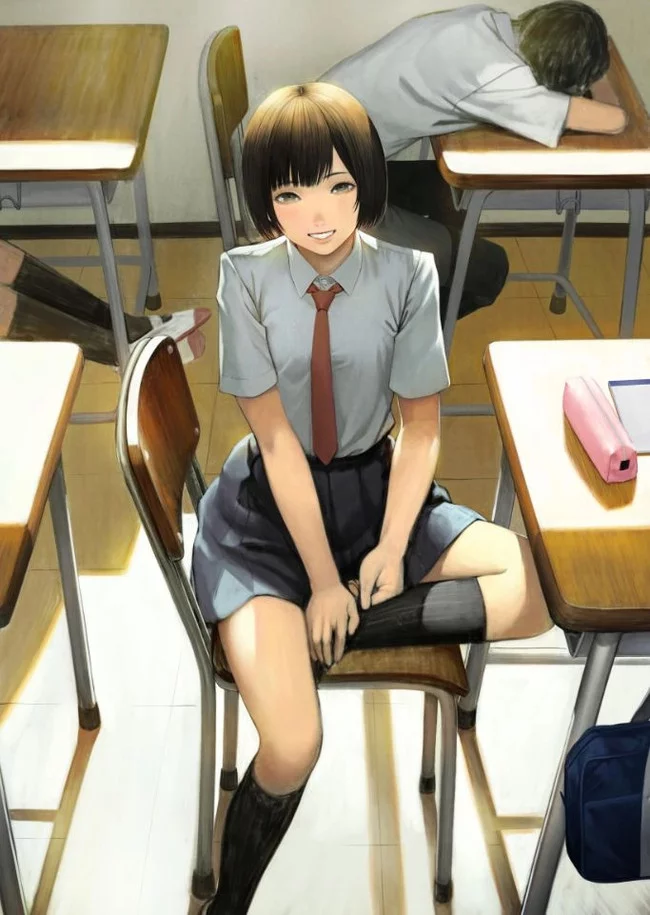 Sh - school - Manga, School uniform, Girls, Art