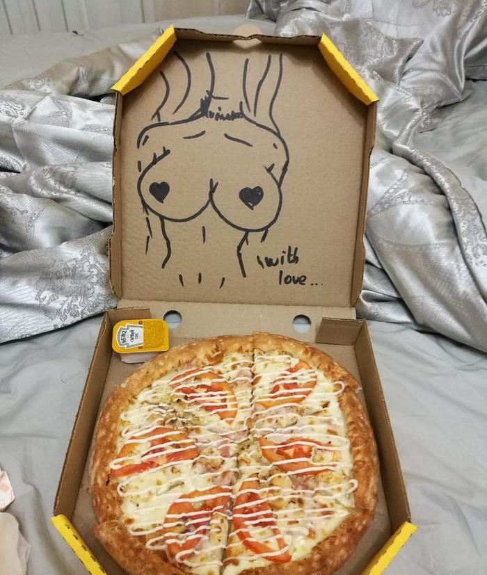 Reply to the post “Gratitude post dodopizza” - NSFW, My, Dodo Pizza, Drawing, Positive, Service, Good service, Reply to post, Boobs