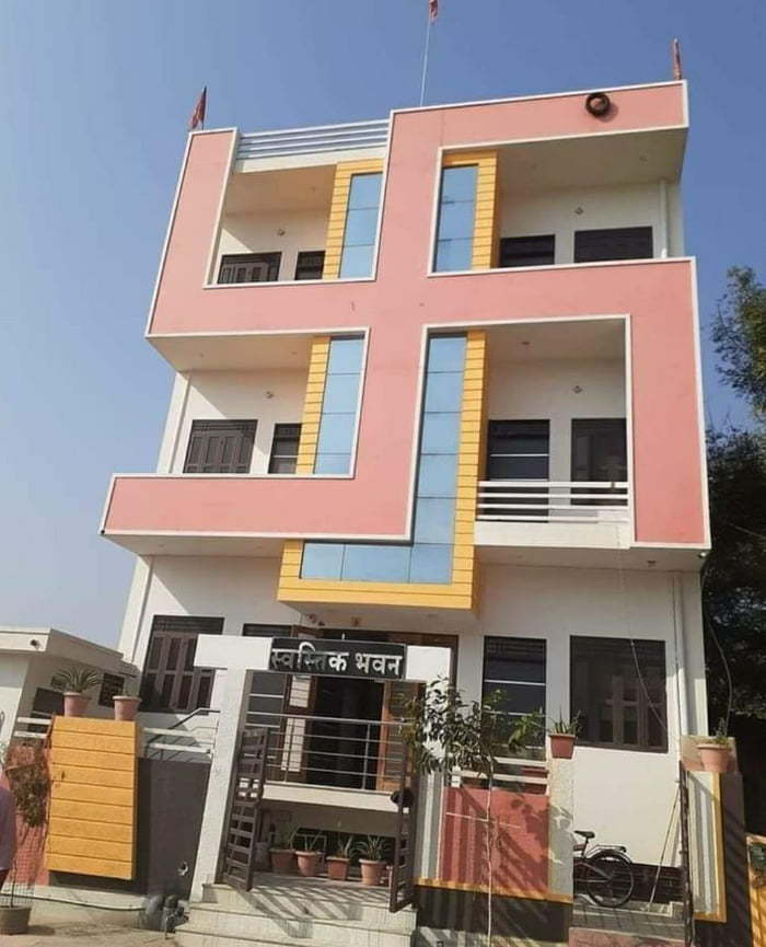 Indians are forgivable - House, Architecture, Swastika, India