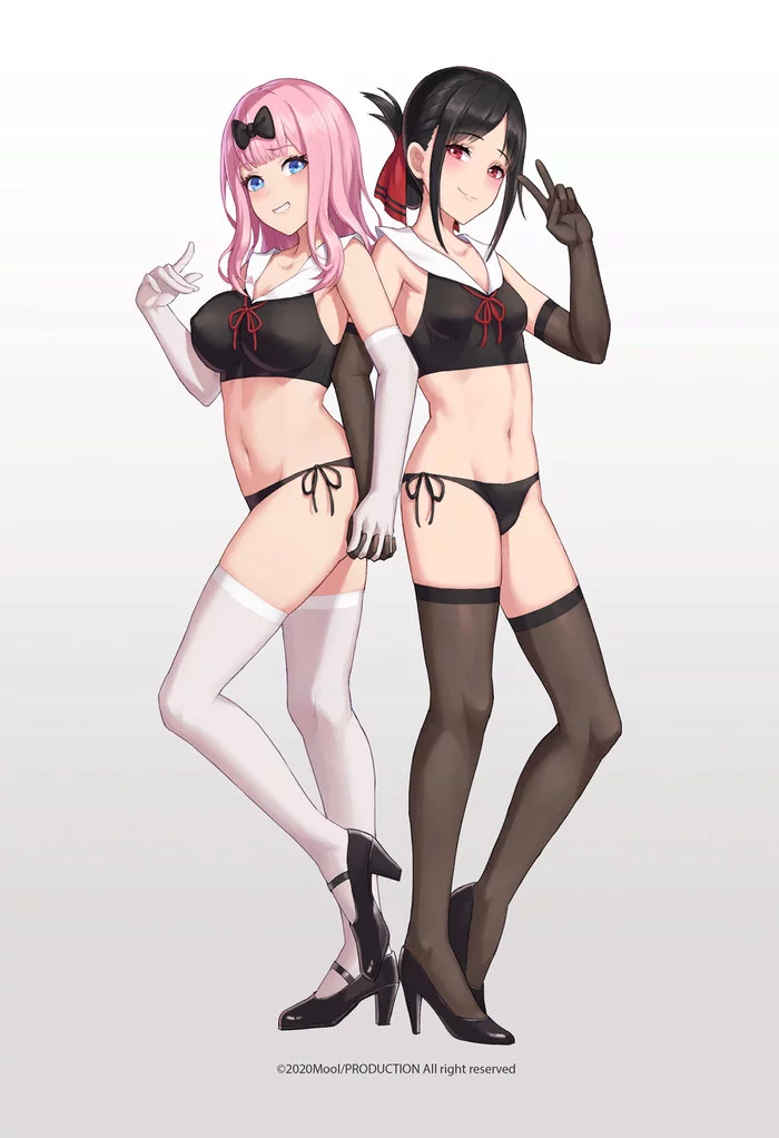 Chika and Kaguya - NSFW, Kaguya-Sama wa Kokurasetai, Shinomiya kaguya, Fujiwara chika, Anime art, Anime