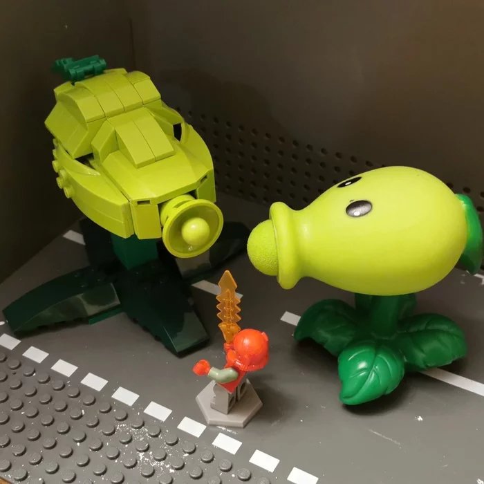 Lego Peashooter - My, Lego, Plants vs Zombies, Needlework without process