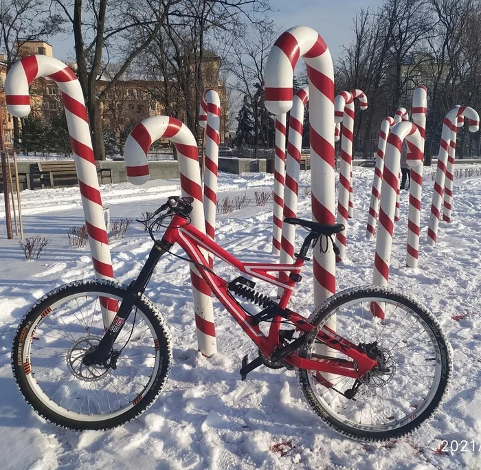 Зимние покатушки - Моё, Велосипед, Мороз