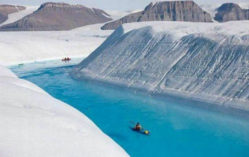 Захватывающая дух красота Голубой реки в Гренландии Природа, Ледник, Гренландия, Река, Длиннопост
