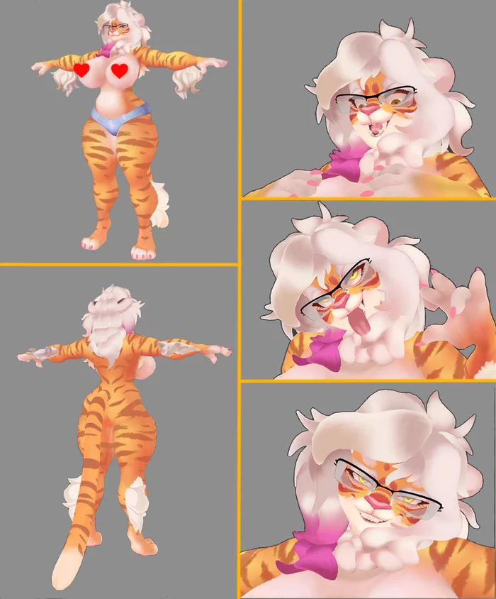 Tigress - NSFW, My, Furry, Vrchat, Furry feline, Furry tiger, Furotica