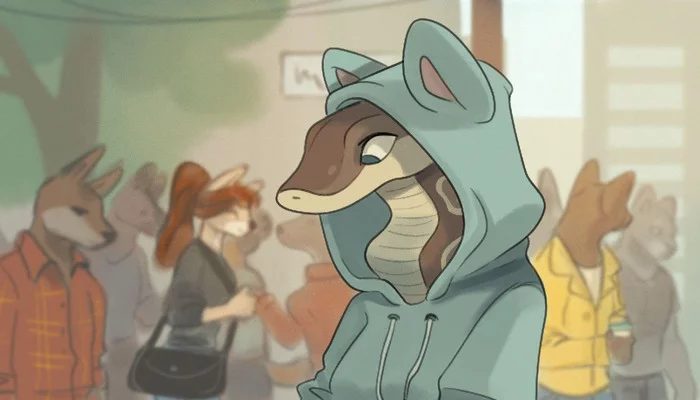 Hoodie - Furry, Furry art, Furry scalie, Furry snake, Hoodie, Evil_merlin42