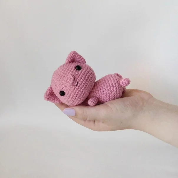 Porosyatkin - My, Needlework without process, Amigurumi, Knitted toys, Piglets