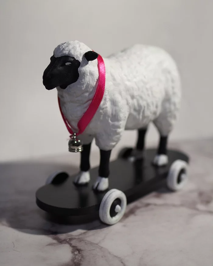 Gift sheep - My, 3D печать, 3D modeling, Author's toy, Longpost