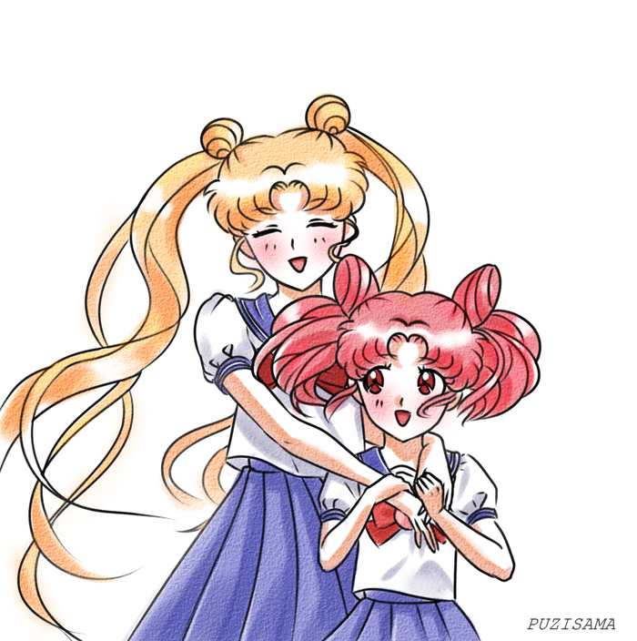  Sailor Moon, ,  , , Anime Art, Tsukino Usagi, Tsukino Chibiusa