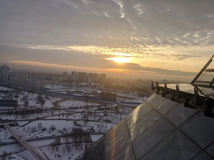 View from the roof of the National Library of Belarus - My, Mobile photography, Republic of Belarus, National Library, Longpost