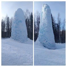 Tourists came to the ice fountain in the Urals. Every winter it takes on a new form. - news, Zyuratkul, Southern Urals, Longpost