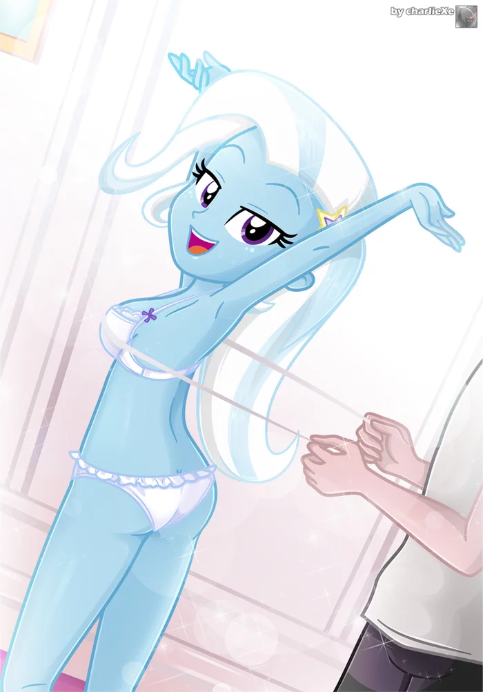 Trixie's Measurements - NSFW, My little pony, Equestria girls, Trixie, MLP Edge, Charliexe