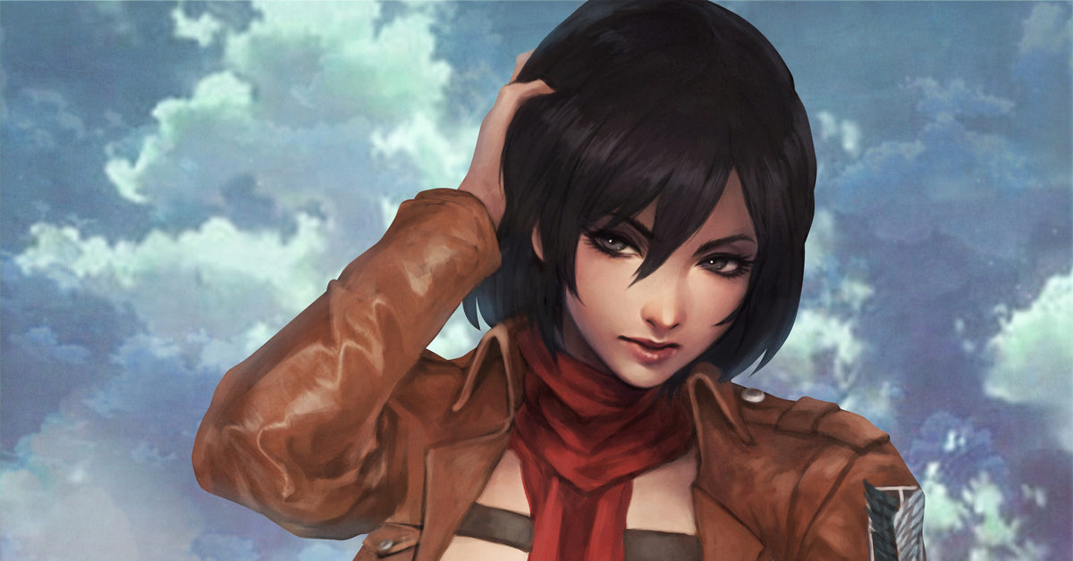 Mikasa - NSFW, Strong girl, Art, Muscleart, Mikasa Ackerman, Attack of the Titans, Anime, Anime art, Breast, , Monorirogue