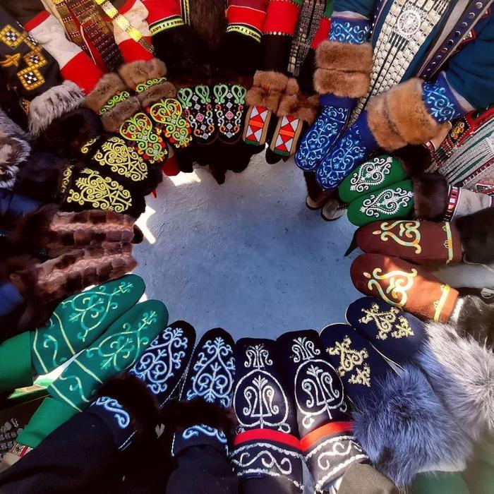 Yakut mittens - Mittens, Yakutia, Mittens, Master Class, National costumes, Video, Longpost