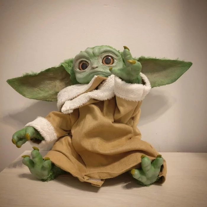 Grog) Baby Yoda) - My, Yoda, Grogu, Mixed media, Toys, Needlework without process, Longpost