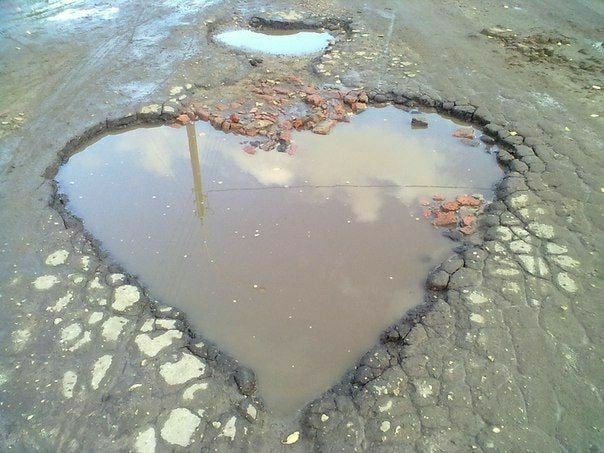 Roads made with love - From the network, Road, Heart, Pit