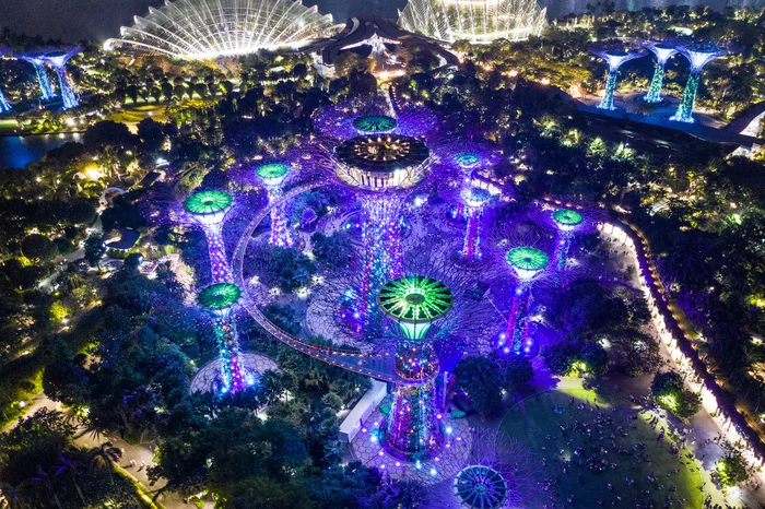 Gardens by the Bay, Сингапур - Моё, Дрон, Квадрокоптер, Синапур, Работа, Путешествия, Длинная выдержка, Длиннопост