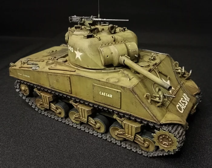 American bestseller. M4A2 Sherman - My, Stand modeling, Modeling, Prefabricated model, Tanks, Story, Technics, The Second World War, USA, Sherman, Needlework without process, Hobby, With your own hands, Video, Longpost