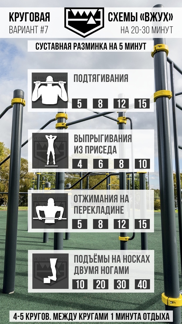 Complexes Vzhukh: circles - My, Workout, Pull-ups, Push ups, Squats, Horizontal bar, Bars, Longpost, Calisthenica