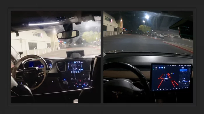 Comparison of Tesla and Waymo autopilots in real conditions. Things didn't go according to plan from the start - Tesla, Waymo, Comparison, Video, Autopilot, Auto