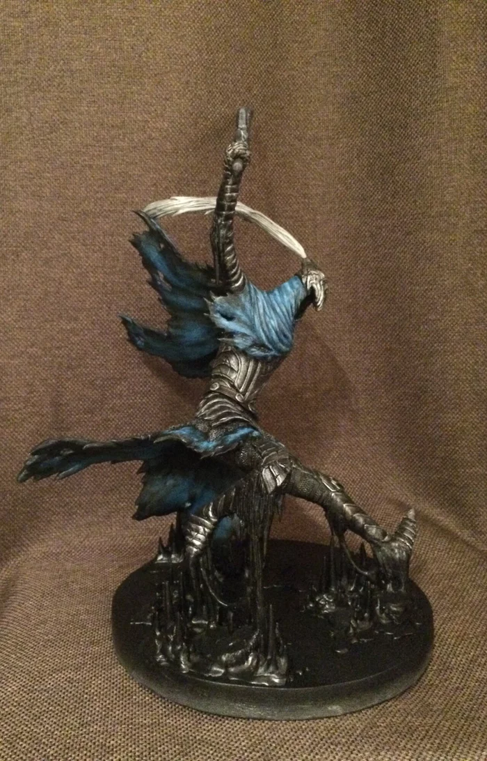 Artorias from Dark Souls - My, Dark souls, Polymer clay, Artorias, Longpost, Figurines, Needlework without process