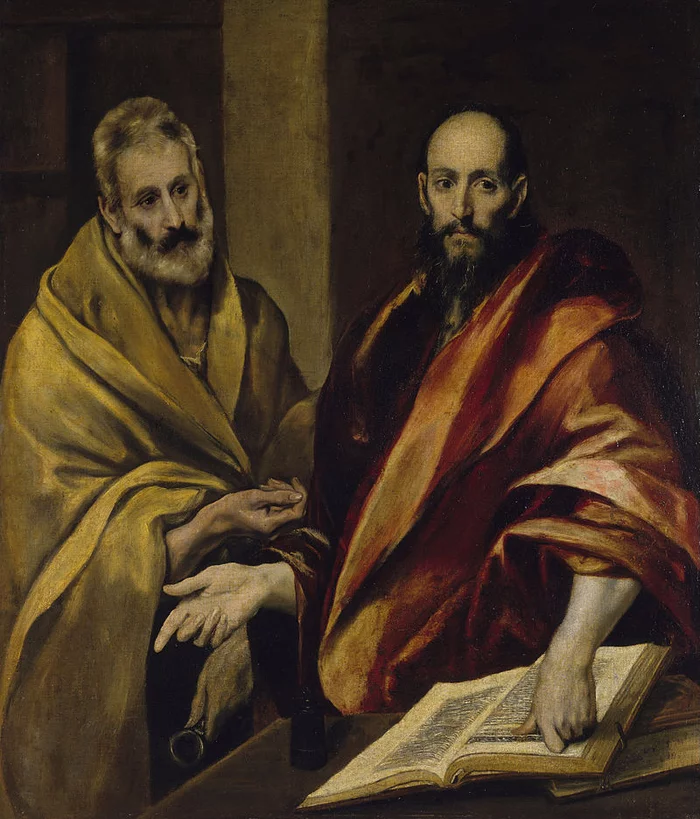 “Apostles Peter and Paul” by El Greco, or a successful meeting in the Hermitage - My, Art, Painting, Painting, Hermitage, Artist, Mannerism, Revival, Apostles, Church, Art history, Oil painting, Images, Longpost