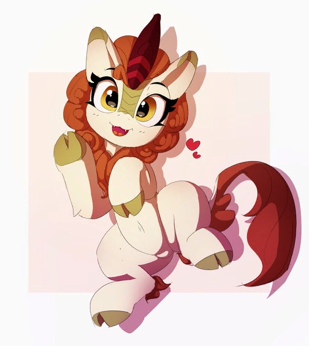 Fanged Kirin - My little pony, Autumn blaze, Pabbley, MLP Kirin