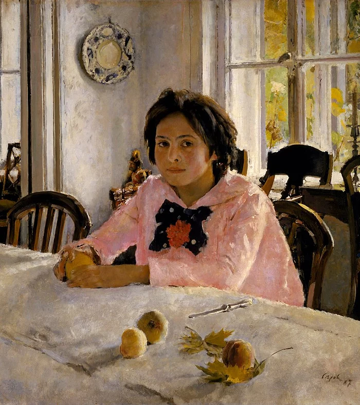 “Girl with Peaches” by Serov, or impressionism in Russian - My, Painting, Painting, Art, Artist, Valentin Serov, Girl with peaches, Oil painting, Art history, Portrait, Russian painting, Peredvizhniki, Longpost