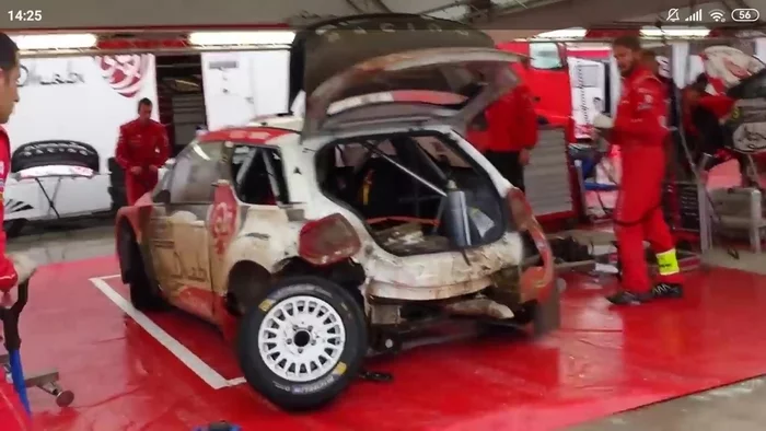 Replacing the rear suspension during the race in half an hour - Race, Rally, Citroen, Mechanic, Team, Работа мечты, Wrc, Video, Auto repair