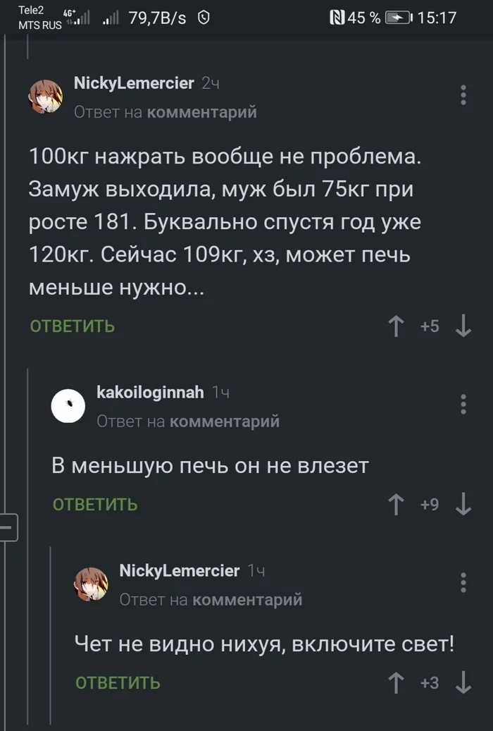 Печь меньше или меньше печь? - Печь, Комментарии на Пикабу, Черный юмор, Мат