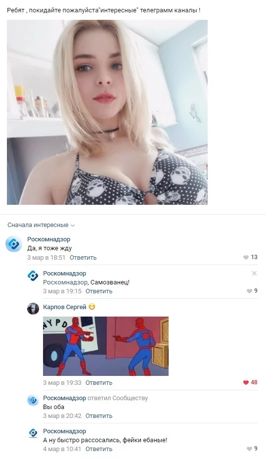 When those who succeeded. Roskomnadzor at work - Screenshot, Comments, Roskomnadzor, Humor, Girls, Swimsuit, Uspeli, In contact with