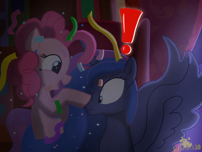  () My Little Pony, Princess Luna, Pinkie Pie, Ponyart