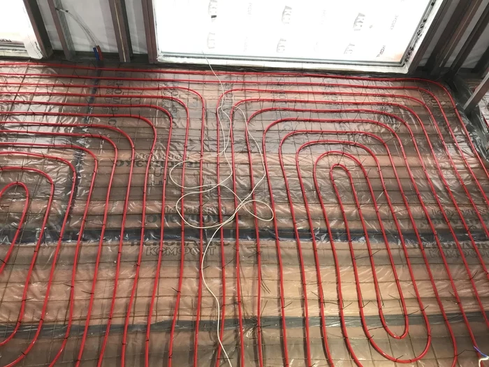 Installed a warm water floor in a country house - My, Heating, Warm floor, Water supply, Boiler room, Plumbing, Electrical installation, Longpost